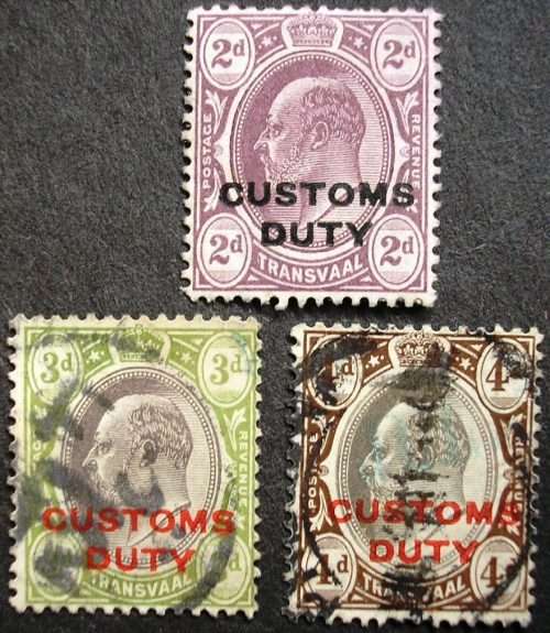 Transvaal TRANSVAAL CUSTOMS DUTY STAMPS ONE MINT , HINGED THE
